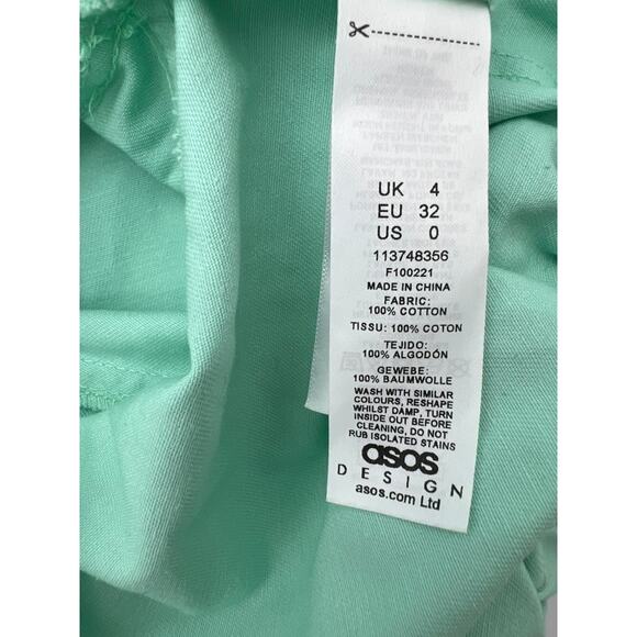 NWOT ASOS DESIGN Mint Green Bomber Jacket Pockets (Womens Size: 0) - Picture 11 of 11